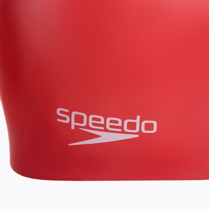 Speedo Cască de înot din silicon simplu turnat roșu 68-70984 3