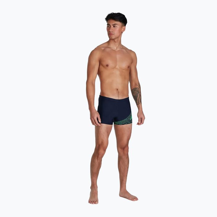 Boxeri de înot Speedo Medley Logo Aquashort pentru bărbați albastru marin 68-11354 5