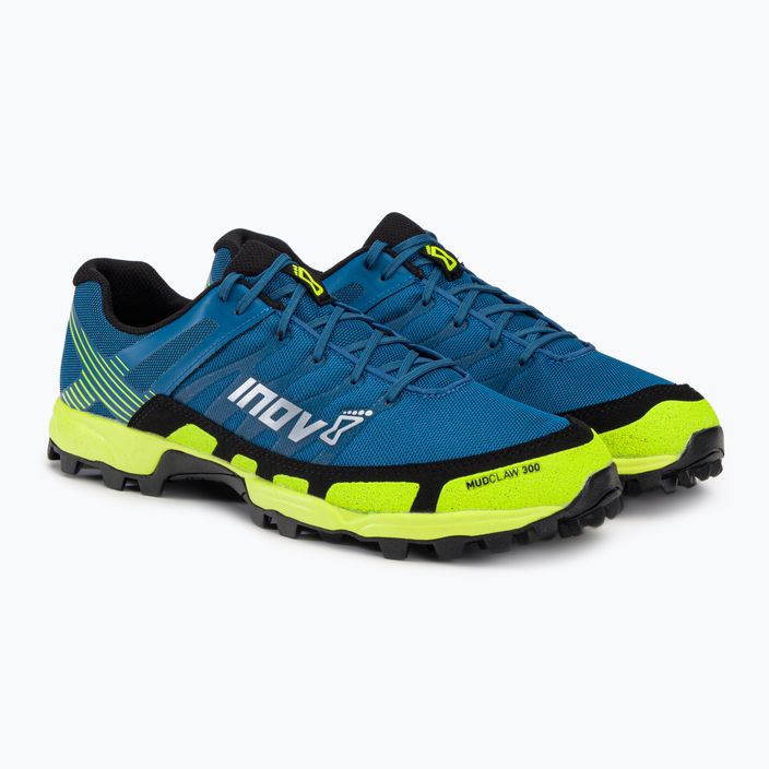 Pantofi de alergare pentru bărbați Inov-8 Mudclaw 300 albastru/galben 000770-BLYW 4