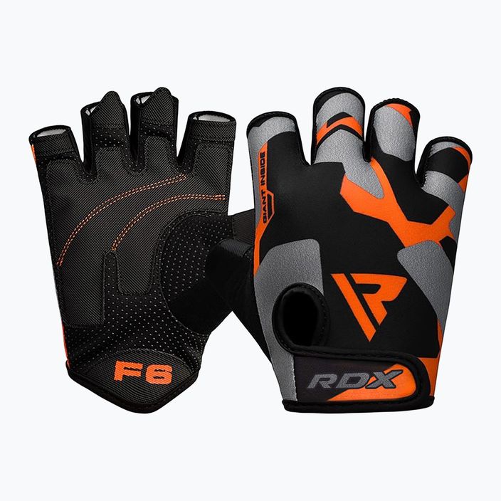Mănuși de fitness RDX Sumblimation F6 negru-portocalii WGS-F6O 7