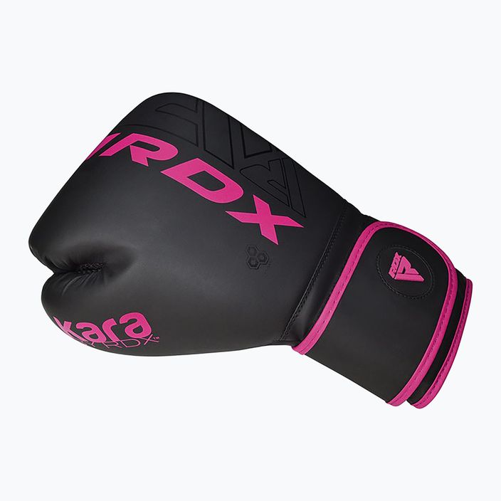 Mănuși de box RDX F6 negru-roze BGR-F6MP 9