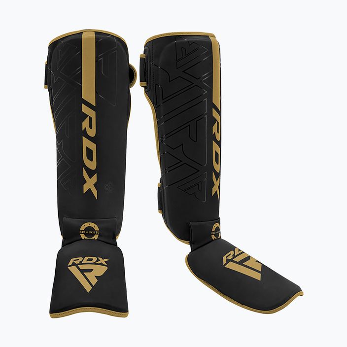 Protecție de tibie RDX F6 Shin Instep matte golden