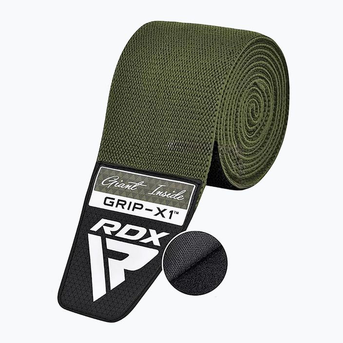 Benzi pentru genunchi RDX Compression Elasticated Knee Wrap army green 2