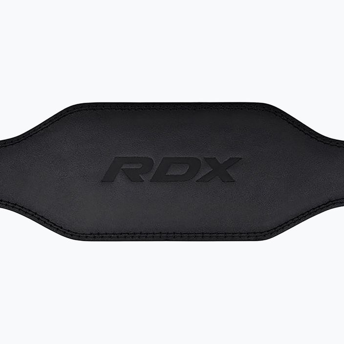 Curea pentru ridicarea greutăților RDX Belt 6" Leather black 3