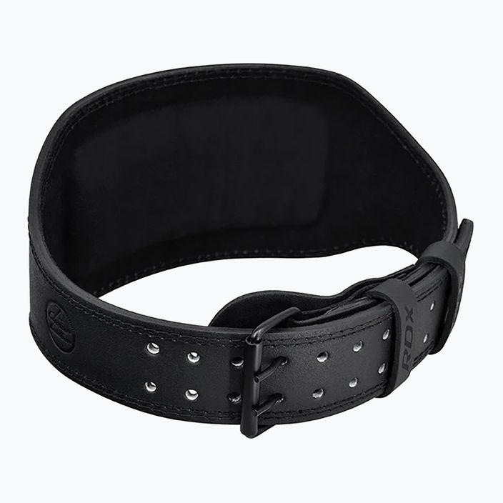 Curea pentru ridicarea greutăților RDX Belt 6" Leather black 4