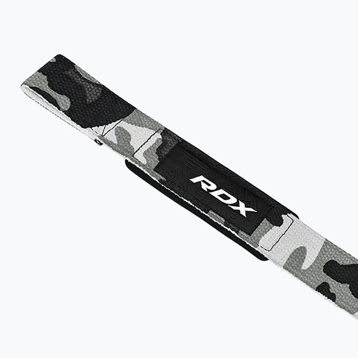 Curele pentru ridicat greutăți RDX W1 Weight Training Wrist Straps camo grey 4