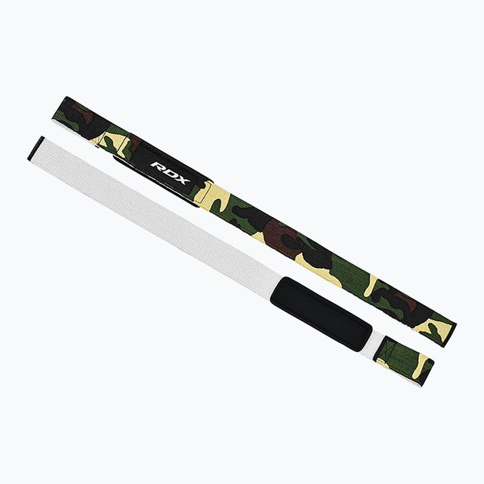 Curele pentru ridicat greutăți RDX W1 Weight Training Wrist Straps camo green 3