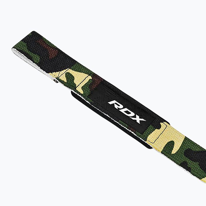 Curele pentru ridicat greutăți RDX W1 Weight Training Wrist Straps camo green 4