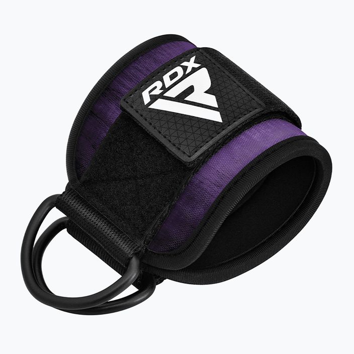 Curele cu cârlig pentru gleznă RDX A4 Ankle Straps For Gym Cable Machine purple 2