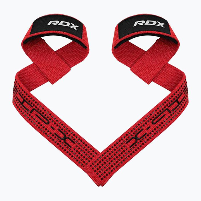 Curele pentru ridicat greutăți RDX S4 Weightlifting Wrist Straps red 2