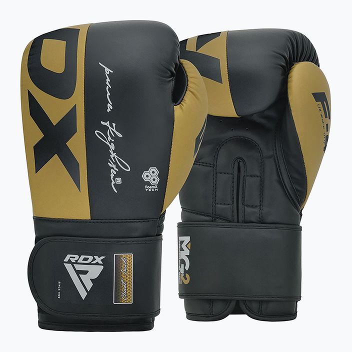 Mănuși de box RDX Rex F4 negru-galbene BGR-F4GL- 6