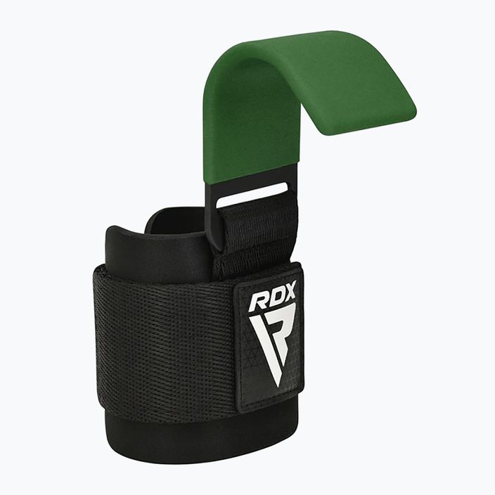 Curele pentru ridicat greutăți cu cârlige RDX W5 Weight Lifting Hook Strap army green 2