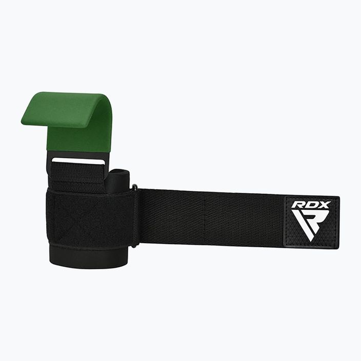 Curele pentru ridicat greutăți cu cârlige RDX W5 Weight Lifting Hook Strap army green 4