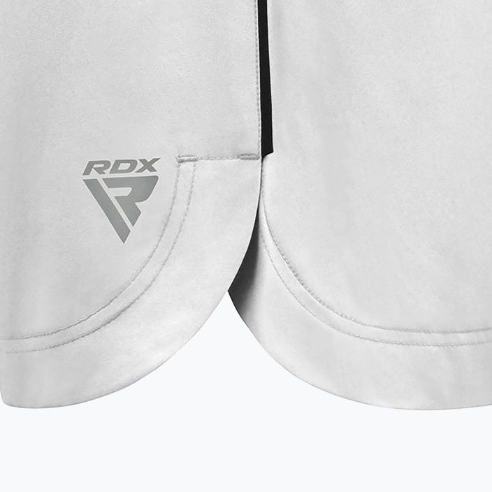 Pantaloni scurți de antrenament pentru bărbați RDX T15 alb 4