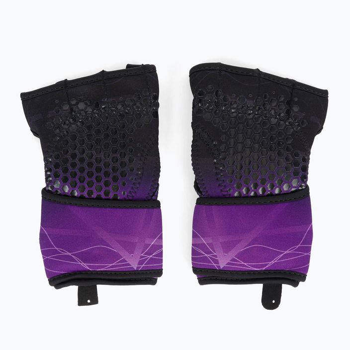 RDX Weight Lifting X1 Long Strap mănuși de antrenament negru și violet WGN-X1PR 3