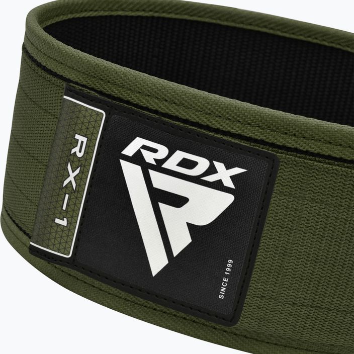 Centură pentru ridicarea greutăților RDX RX1 Weight Lifting Strap army green 4