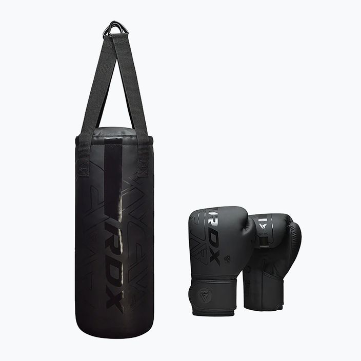 Sac de box RDX F6 Junior Punch Bag + Boxing Gloves matte black