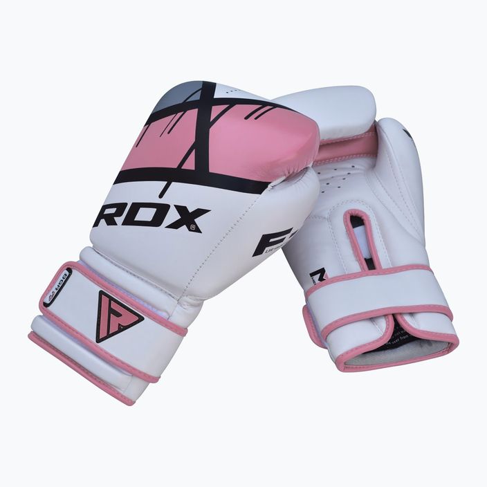 Mănuși de box pentru femei RDX BGR-F7 alb și roz BGR-F7P 8