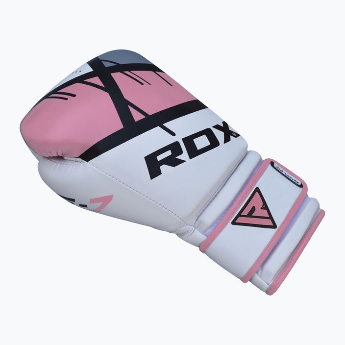 Mănuși de box pentru femei RDX BGR-F7 alb și roz BGR-F7P 9