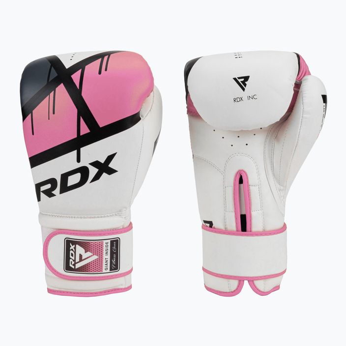 Mănuși de box pentru femei RDX BGR-F7 alb și roz BGR-F7P 3