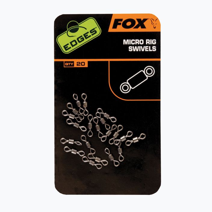 Fox Edges Micro Rig Swivels pivotante pentru crap negru CAC538