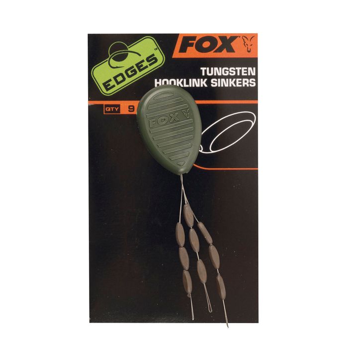 Fox Edges Tungsten Tungsten Hooklink Sinkers crap greutăți maro CAC585 2