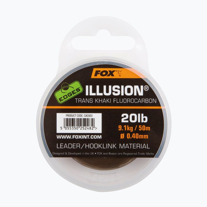 Flurocarbon linie Fox Edges Illusion Flurocarbon Leader verde CAC604