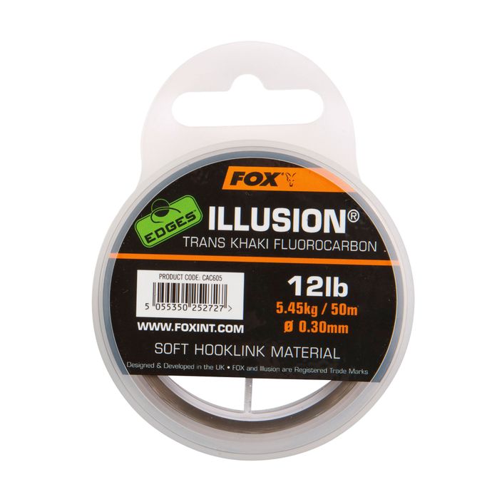 Fluorocarbon linie Fox Edges Illusion Soft Hooklink verde CAC606 2