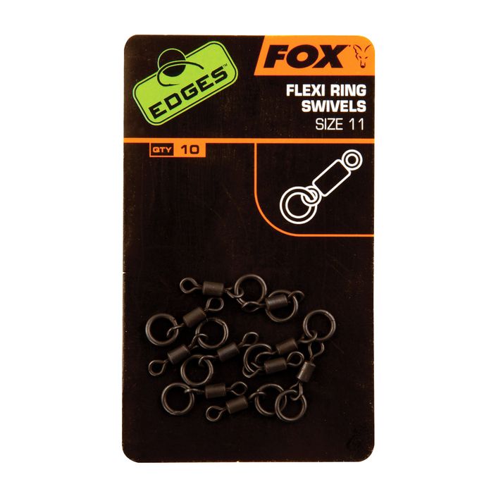Fox Edges Flexi Ring Swivel pentru crap negru CAC609 2