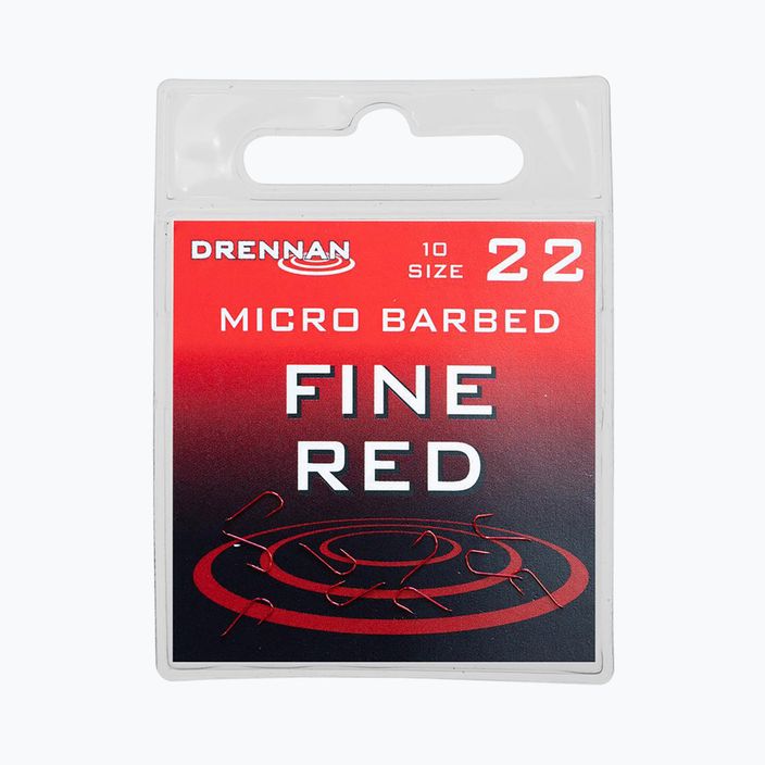 Drennan Cârlige roșii fine 10 buc roșu HSFR022