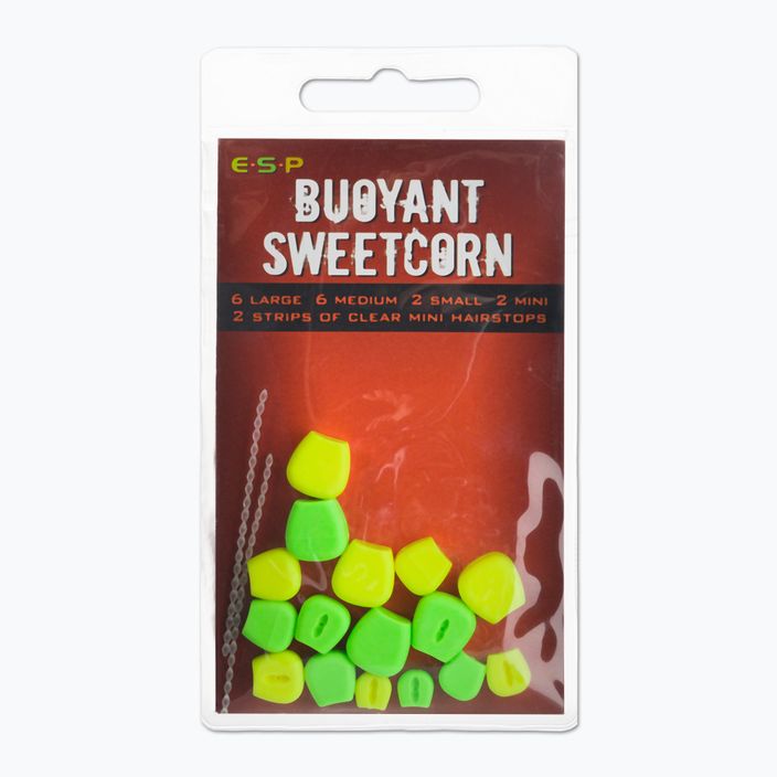 ESP Buoyant Sweetcorn verde și galben  momeală artificială de porumb ETBSCGY005 2