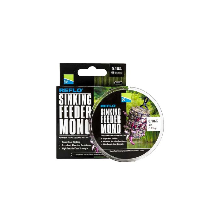 Preston Reflo Reflo Sinking Feeder Mono verde PSFM/20 linie de alimentare 2