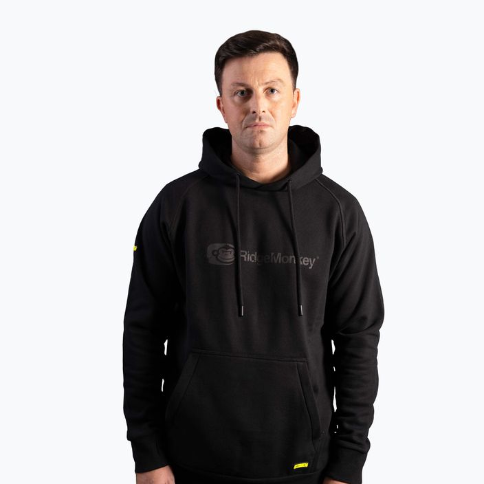 RidgeMonkey Sweatshirt de pescuit pentru bărbați Apearel Heavyweight Hoody negru RM629