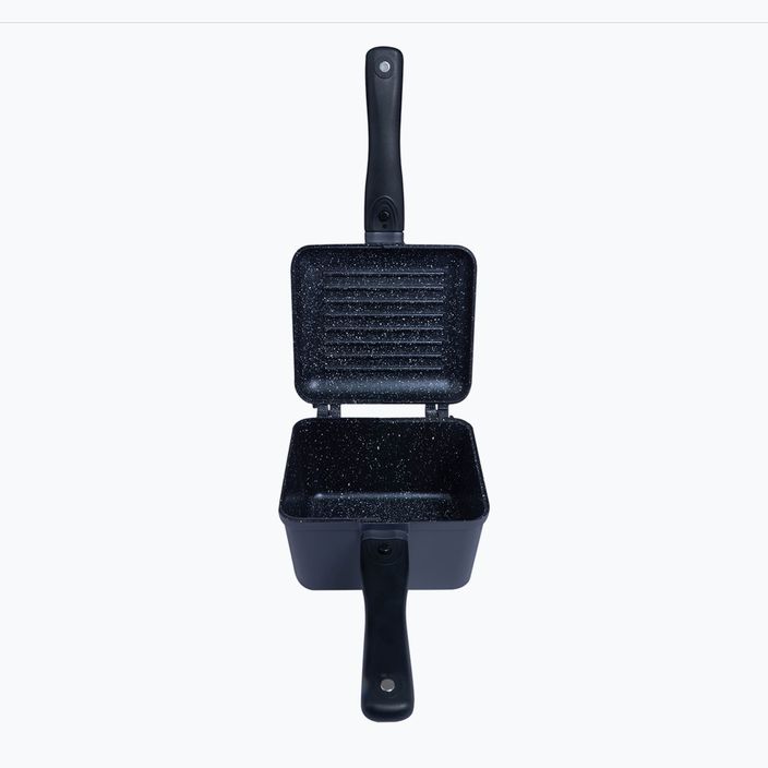 RidgeMonkey Connect Connect Deep Pan și Griddle Granite Edition Cratiță cu tigaie neagră RM778 set de produse 4