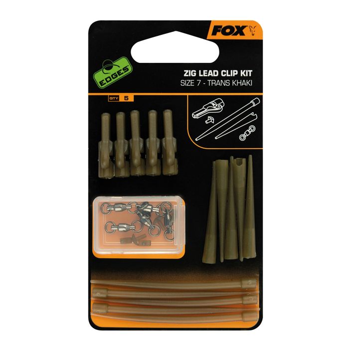 Fox Secure Zig Zig Clip Kit 5 buc. Trans kaki CAC722 2