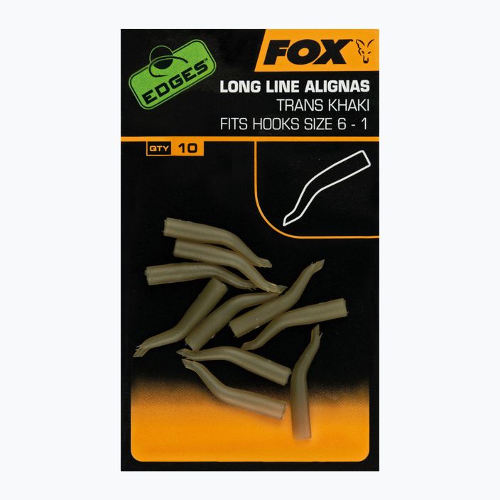 FOX Edges Line Aligna Poziționer de cârlig lung 10 buc. Trans kaki CAC724