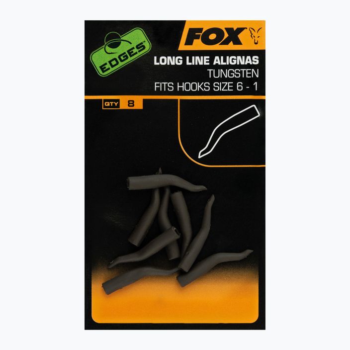 FOX Edges Line Aligna Long Tungsten poziționer de cârlig 8 buc. CAC726