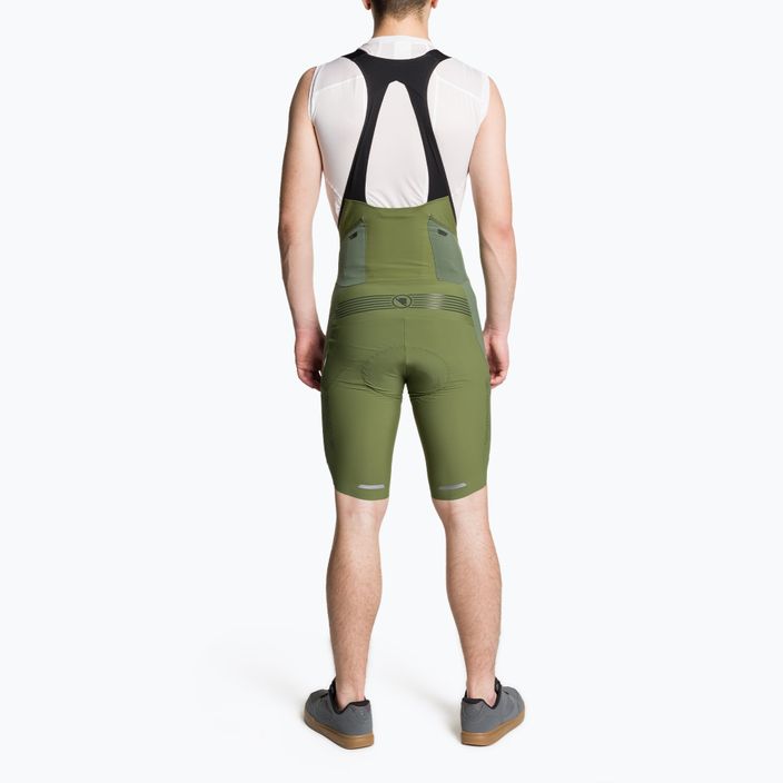 Pantaloni scurți de ciclism pentru bărbați Endura GV500 Reiver Bibshort olive green 2