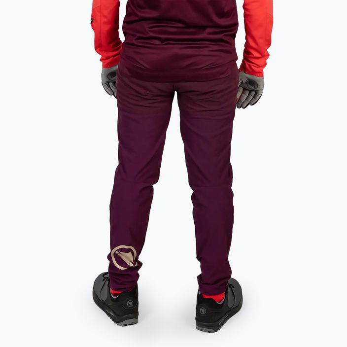 Pantaloni de ciclism pentru bărbați Endura MT500 Burner aubergine 4