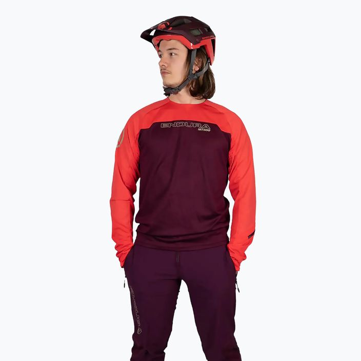 Pantaloni de ciclism pentru bărbați Endura MT500 Burner aubergine 5