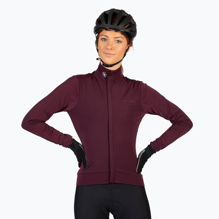 Longsleeve de ciclism pentru femei Endura Xtract Roubaix aubergine