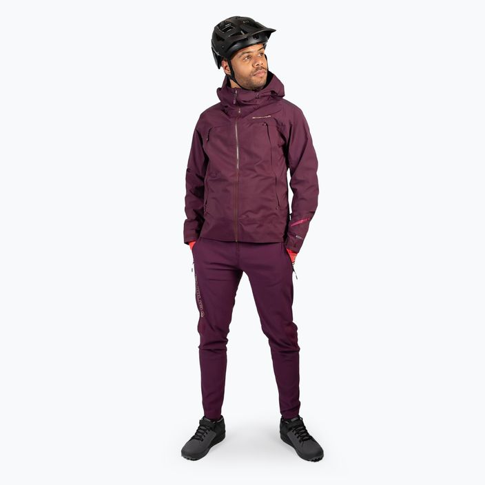 Geacă de ciclism pentru bărbați Endura MT500 Waterproof II aubergine 2