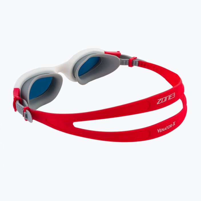 Ochelari de înot Zone3 Venator-X roșu și alb SA21GOGVE108 4