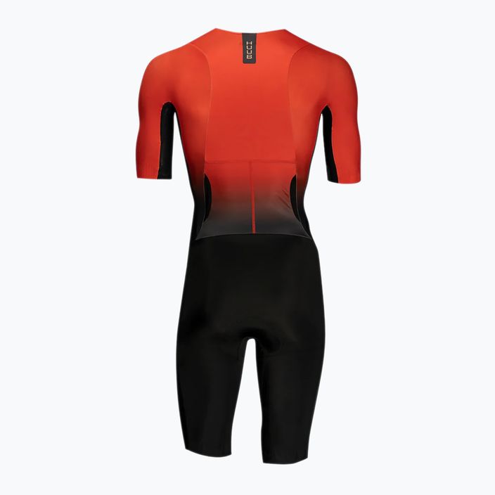Combinezon de triatlon pentru bărbați HUUB Collective Tri Suit black/red fade 2