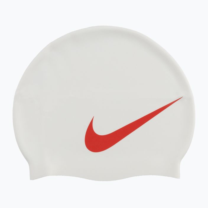 Șapcă de înot Nike BIG SWOOSH alb și roșu NESS5173-173