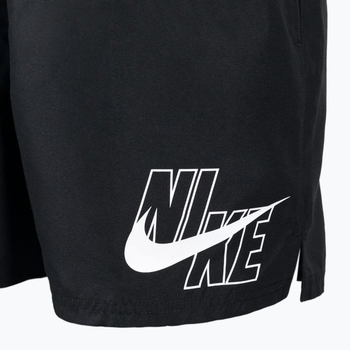 Bărbați Nike Logo Solid 5" Volley pantaloni scurți de înot negru NESSA566-001 3