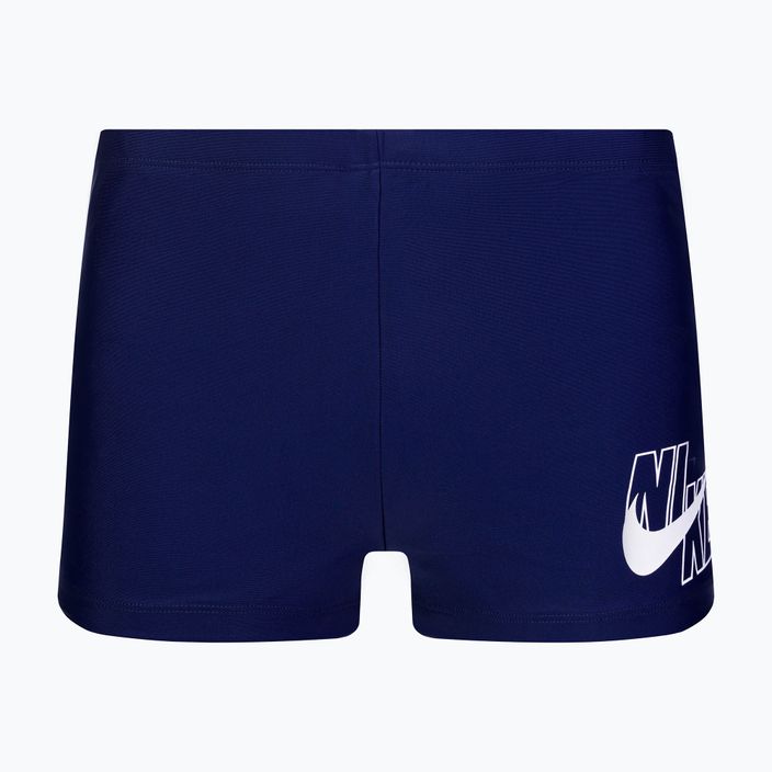 Boxeri de înot bărbați Nike Logo Aquashort albastru marin NESSA547-440