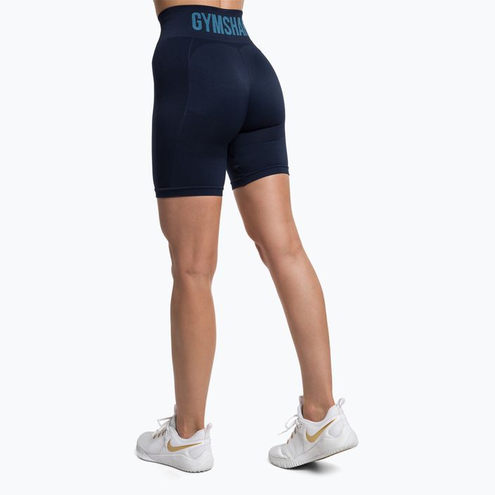 Pantaloni scurți de antrenament pentru femei Gymshark Flex Cycling albastru marin 3