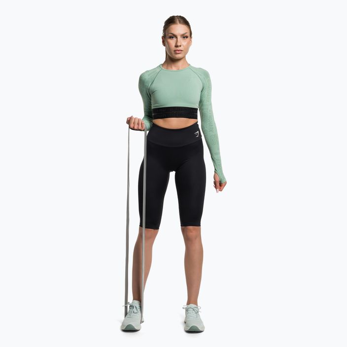 Gymshark Training Cropped leggings pentru femei negru/alb 2