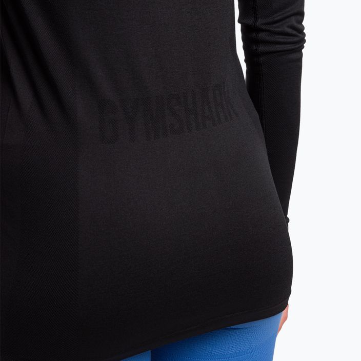 Antrenament pentru femei cu mânecă lungă Gymshark Flex Top negru 5